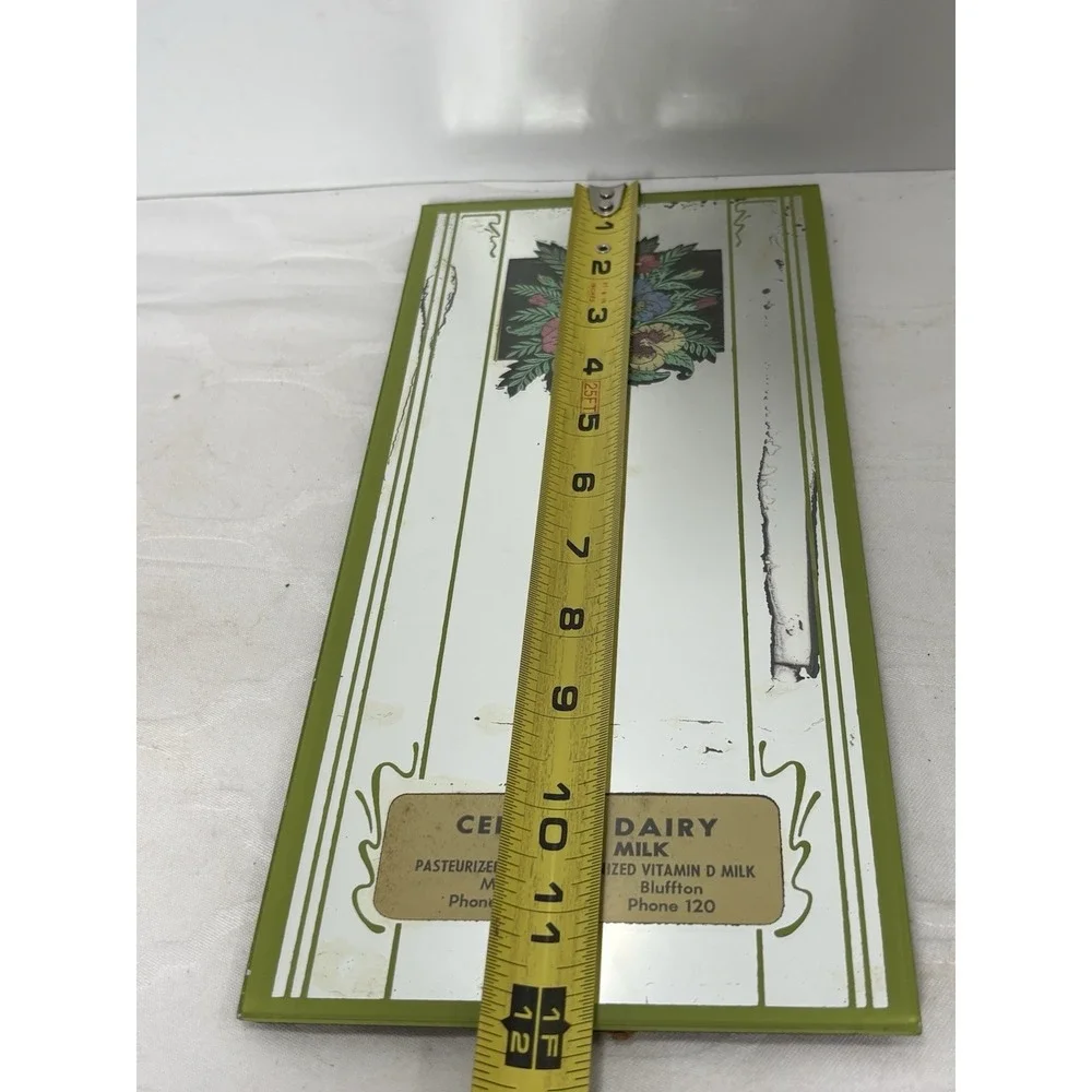 Gerber's Central Dairy Muncie & Bluffton Indiana Advertising Mirror Vintage